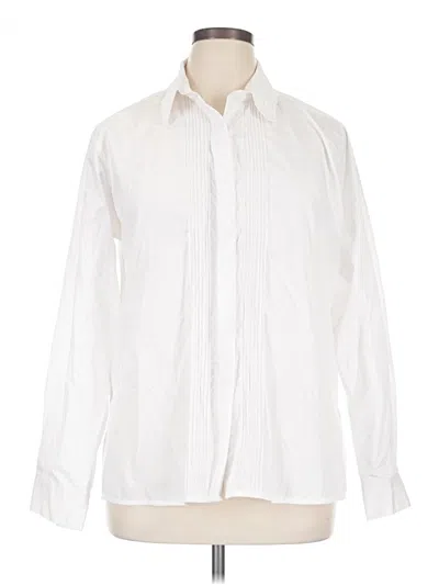Pre-owned Impressions Long Sleeve Button Down Shirt In White