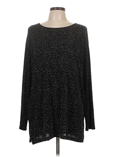 Pre-owned Impressions Long Sleeve Top Black Crew Neck Tops