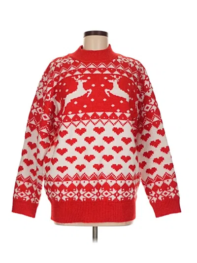 Pre-owned Impressions Pullover Sweater In Red