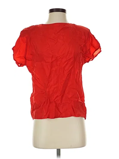 Pre-owned Impressions Short Sleeve Blouse In Red