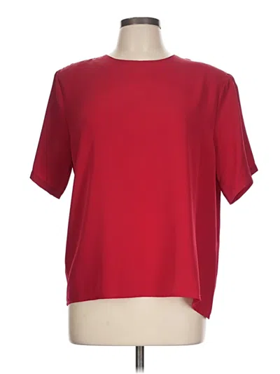 Pre-owned Impressions Short Sleeve Top Red Crew Neck Tops