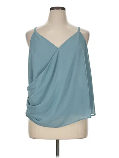 Pre-owned Impressions Sleeveless Blouse In Blue