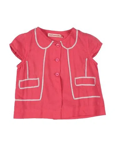 Imps & Elfs Babies'  Newborn Girl Shirt Coral Size 3 Cotton In Red