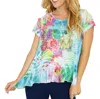 Impulse California Pretty Parrot Tropical Short Sleeve Top In Multi Bright In Multi