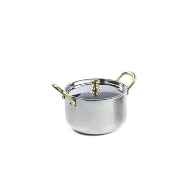 Impulse Cruda 20 Oz. Non-stick Aluminum Saucepan With Lid In Silver