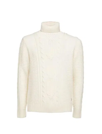 Impulso Cable Turtleneck Sweater In Ivory In Multi