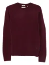 Impure Charlie Crew-neck Sweater In Burgundy