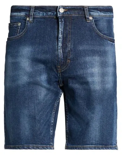 Impure Man Denim Shorts Blue Size 34 Cotton, Elastane