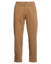Impure Man Pants Camel Size 36 Cotton, Elastane