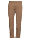 Impure Man Pants Camel Size 38 Linen, Cotton In Brown
