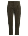 Impure Man Pants Military Green Size 34 Cotton, Elastane
