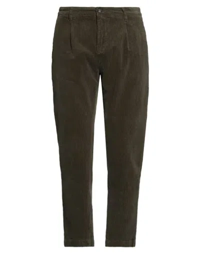 Impure Man Pants Military Green Size 34 Cotton, Elastane