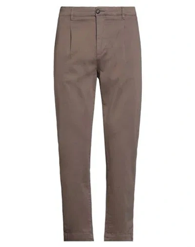 Impure Man Pants Taupe Size 34 Cotton, Elastane