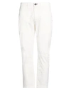 Impure Man Pants White Size 38 Cotton, Elastane In White