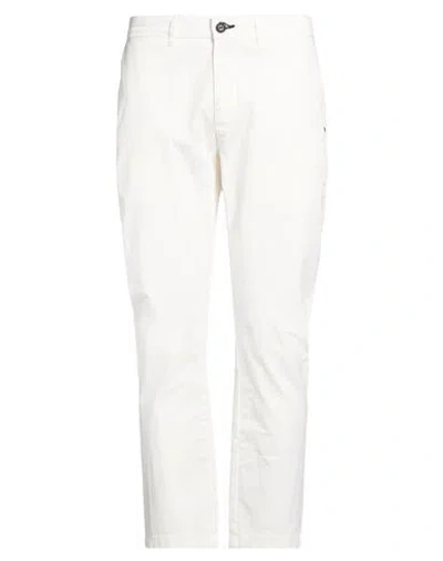 Impure Man Pants White Size 38 Cotton, Elastane