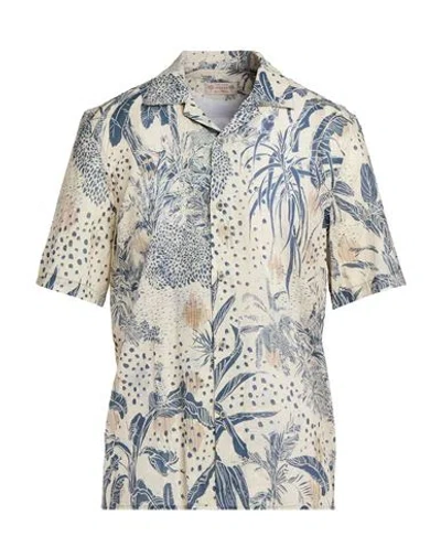 Impure Man Shirt Beige Size M Linen, Cotton