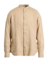 Impure Man Shirt Beige Size Xl Linen In Neutral