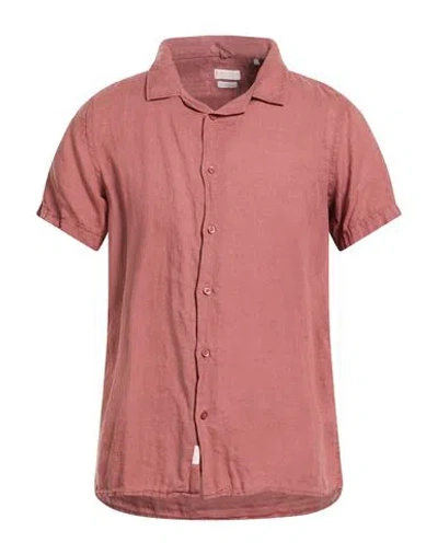 Impure Man Shirt Brick Size S Linen In Red