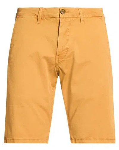 Impure Man Shorts & Bermuda Shorts Mustard Size 32 Cotton, Elastane In Yellow