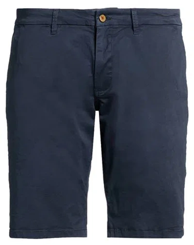Impure Man Shorts & Bermuda Shorts Navy Size 30 Cotton, Elastane In Blue