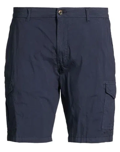 Impure Man Shorts & Bermuda Shorts Navy Size 40 Cotton, Elastane In Blue