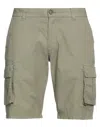 Impure Man Shorts & Bermuda Shorts Sage Green Size 38 Cotton, Elastane In Sage Green
