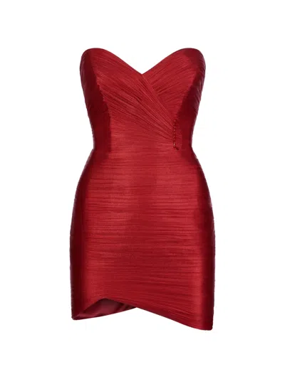 Imroska 15 Strapless Mini Dress In Red