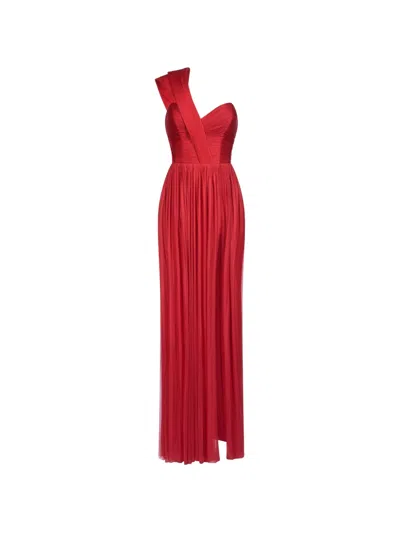 Imroska 21 One-shoulder Maxi Dress In Red
