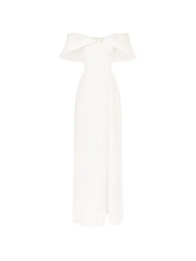 Imroska Ale Embroidered Split Maxi Dress In Multi