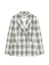 Imroska Double-breasted Plaid-pattern Jacket In Multi