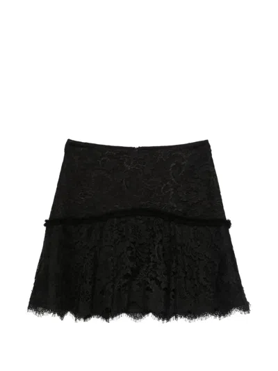 Imroska Laced Mini Skirt In Black