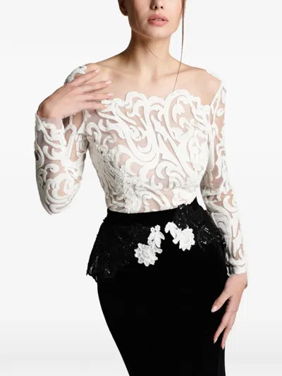 Imroska Open Back Floral Dress In Black