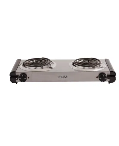 Imusa 1500 Watts Electric Double Burner In Silver