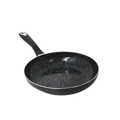 Imusa Bistro-cera Aluminum Speckled Black Ceramic Fry Pan With Cool Touch Handle, Black