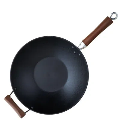 Imusa Global Kitchen 13.58 In. Non-stick Wok In Black