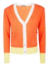 In Bed With You V Neck Pockets Cardigan Jacket In Orange