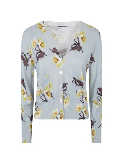 In Bed With You Floral V-neck Cardigan In Multi