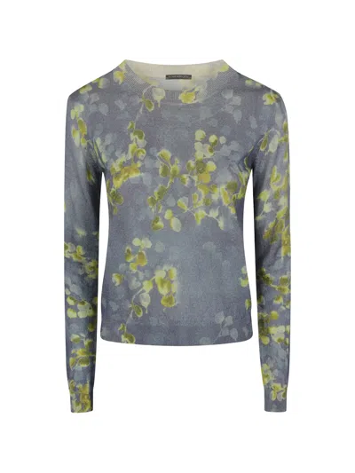 In Bed With You Floral-print Sweater In Grey