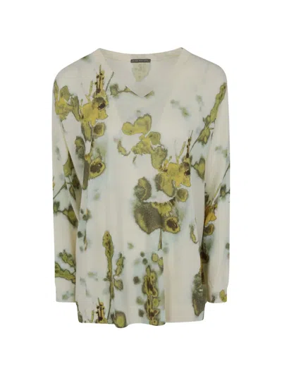 In Bed With You Floral-print Sweater In Green