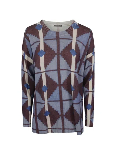 In Bed With You Geometric-print Sweater In Blue