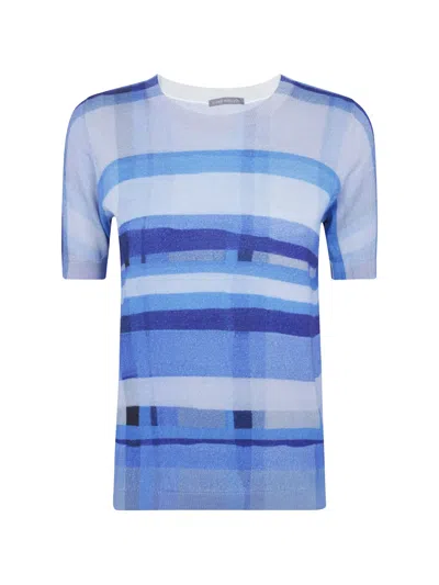 In Bed With You Geometric-print T-shirt In Blue