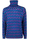 In Bed With You Geometric-pattern Jumper In Blue