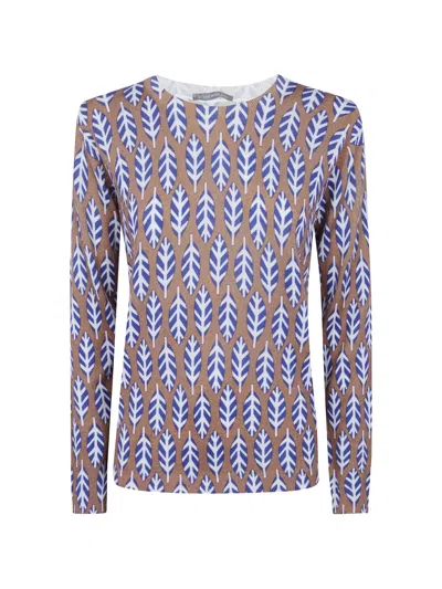 In Bed With You Leaf-intarsia Wool Sweater In 브라운