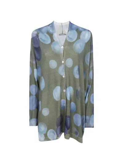 In Bed With You Polka-dot Knit Cardigan In 그린
