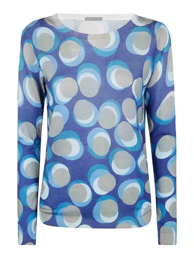 In Bed With You Printed Boat Neck Jumper In Blue