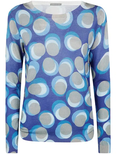 In Bed With You Printed Boat Neck Sweater In Multi