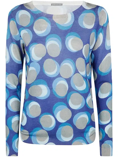 In Bed With You Printed Boat Neck Sweater In Multi
