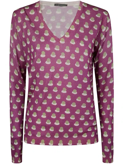 In Bed With You Printed V Neck Sweater