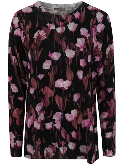 In Bed With You Round Neck Squared Fit Sweater In Multi