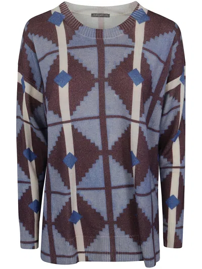 In Bed With You Round Neck Squared Fit Sweater In Multi